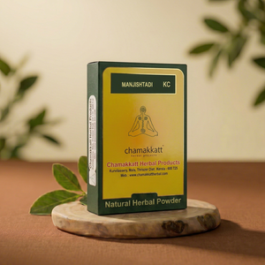 Poudre d'herbes naturelles Chamakkatt Herbal Manjistadi, soin détoxifiant pour la santé, 100g, origine Kerala, certifié ISO, durée de conservation de 2 ans - Product Image 1