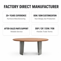 Table à manger de luxe OEM au design contemporain, ronde, en chêne, inspirée de l'Art Déco français, nouvelle arrivée, en panneaux de bois