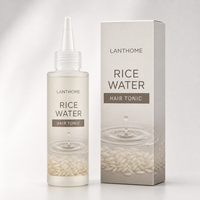 Tonique capillaire certifié GMP OEM à l'eau de riz pour soins quotidiens du cuir chevelu, absorption rapide, formule légère non grasse, application facile