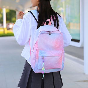 <span class=keywords><strong>3</strong></span> PCS Sac à dos coloré avec sac à lunch Sac à dos Sacs d'école décontractés pour garçons filles femmes étudiants adolescents Sets - Product Image 4