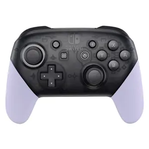 Cangkang pegangan kiri dan kanan Violet lampu sentuh lembut pengganti cangkang perumahan DIY untuk pengontrol Nintendo Switch Pro