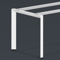 Bureau de table de conférence monoplace simple de style moderne avec pied de pied d'écran de tube triangulaire de 58*58*82