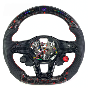 Volante Deportivo de Fibra de Carbono Forjado con Alcántara y LED para Volkswagen Golf MK8 Tiguan R, Interior Automotriz 2021 <span class=keywords><strong>2022</strong></span> 2023 2024 - Product Image 1