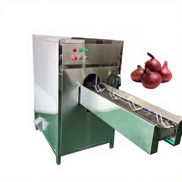 Automatic Onion Processing Line Slicing Chopper Machine Onion Root Cutting Machine Onion Peeling Machine