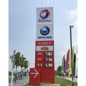 Placa LED para exibição de postos de gasolina Bluewin PWB de preço de gás ao ar livre