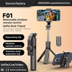 Xách tay thép không gỉ điện thoại Tripod Selfie Stick không dây điều khiển từ xa tối ưu nhiếp ảnh phụ kiện điện thoại chủ - Product Image 2