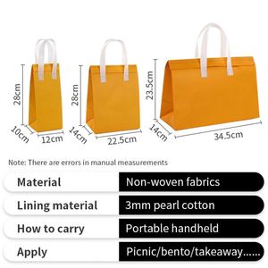 Wholesale Reusable Insulated Food Bag Non-Woven <b>Cooler</b> Bag Wholesale Thermal <b>Cooler</b> Bag With Aluminum Foil - Product Image 3