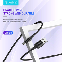 Kabel Data USB-C ke Micro USB Fast Charge dengan Lapisan Nilon untuk iPhone dan Android, Pengisian Cepat 3A