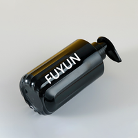 Fuyun Luxury PET 500ml Black Lotion Bottle Pump New Shower Gel Packaging for Shampoo and Conditioner for Blush and Wig Use