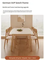 Table à manger en bois ovale de 6 places de Style rétro français nordique avec des chaises ensemble de meubles de cuisine pour le dîner à la maison de Restaurant