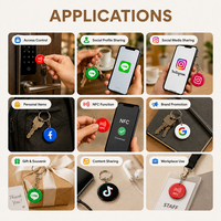 Carte NFC en PVC programmable en gros, mini, 13,56 MHz, 144 octets, pour réseaux sociaux et avis Google, pour la croissance des abonnés de votre boutique