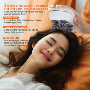 2025年ベストセラー プロ仕様 コードレス電動ハンドヘルド頭皮マッサージ器 振動ヘッド 毛髪ディープクリーン 製品カテゴリー - Product Image 5