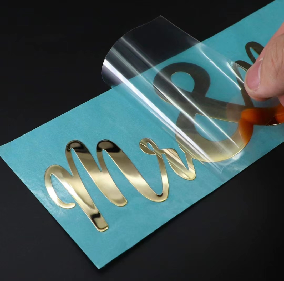 Custom Metal Label Design Waterproof Electroform Metal 3D LOGO Label Nickel Candle Sticker for Glasses