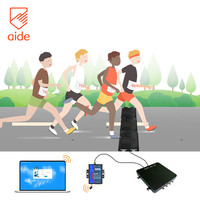 Sistema de Cronometraje UHF de Alta Calidad AIDE con Etiqueta RFID y Antena de Piso, Lector de 8 Puntos para Carreras Deportivas de Maratón
