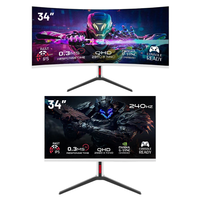 Moniteur de jeu 34 pouces 4K WQHD IPS VA Panel 240Hz 1ms FreeSync G-Sync compatible Écran PC pour E-sport