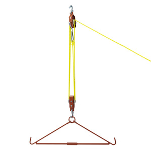 Sistema de Elevación Portátil de Acero con Polea Doble y Cabrestante de Alta Capacidad de 500 LB para Tareas en Exteriores y Granjas - Product Image 3