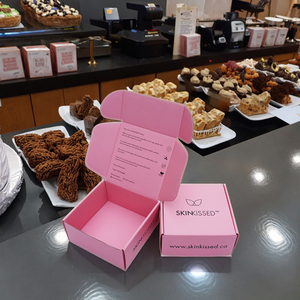 Vente en gros de sacs de boîtes à biscuits étanches en papier rose de qualité alimentaire avec logo personnalisé pour emballage de <span class=keywords><strong>mochi</strong></span> et beignet pour boulangerie pâte à biscuits pour aliments pour bébés - Product Image 3
