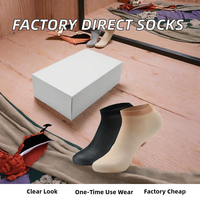 Chaussettes jetables transparentes de haute qualité, longueur cheville, à usage unique, pour essayage, tricotées, pour usage quotidien, collection automne, directement de l'usine
