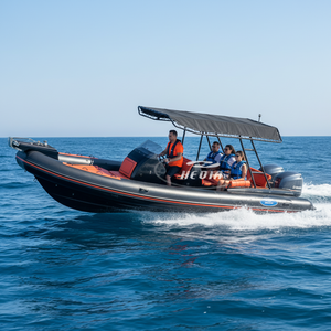 Bateau semi-rigide de luxe Hedia CE 32 pieds (9,6 m) à coque en aluminium en V profond, en Hypalon, pour le sport et les excursions en mer, modèles 960 et 860 - Product Image 6