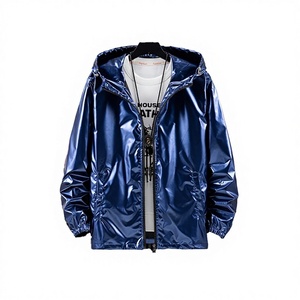 Chaqueta Gruesa con Capucha para Hombre, Diseño Brillante, Cierre de Cremallera, Estilo Coreano, Casual y Cómoda para Uso Diario, Venta al Por Mayor de Fábrica - Product Image 3