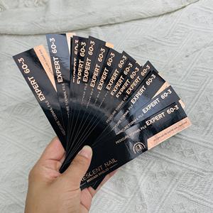 Cartes d'emballage de luxe noir brillant et or rose avec impression personnalisée pour la marque d'accessoires de beauté - Product Image 1