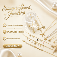 Collares con Colgante de Estrella de Mar de Acero Inoxidable, Chapado en Oro PVD, Antideslustre, con Perlas y Conchas Marinas, Tema Oceánico, Joyería de Playa para Mujer, Verano