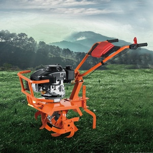 محراث صغير عالي الطاقة ، أداة دفع يدوية مزدوجة للحديقة لزراعة الخضروات ونضجها ، محراث ومزارع بنزين صغيرة - Product Image 1