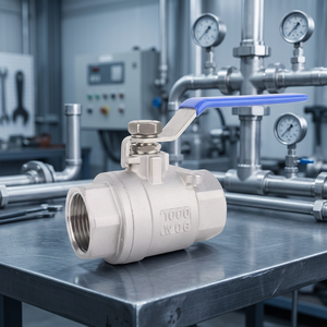 Vanne à boisseau sphérique en acier inoxydable 2 pouces filetée NPT, commande manuelle, eau, pression de fonctionnement 500 psi, joint EPDM/PTFE, OEM ODM - Product Image 4