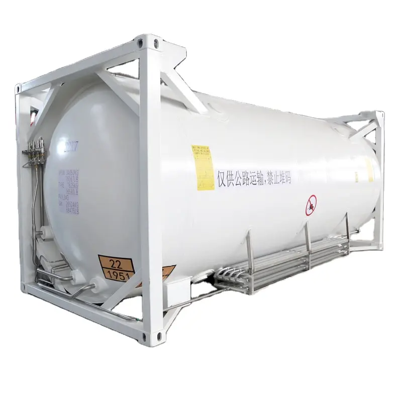 Werkseitige Lieferung 20 'Container ISO Tanks Container transport Kryotank für LIN LN2 LAR LCO2 LO2 LNG zu einem guten Preis