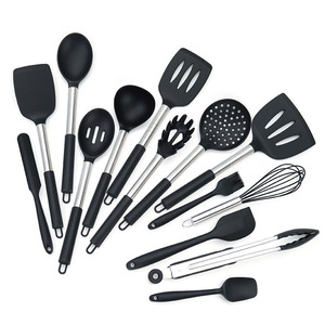 Kitchenware Set 13 Pc Silicone Spatulas Stainless Steel Handles Heat Resistant <b>Cooking</b> Tools Spoon And Spatula <b>Kit</b> - Product Image 3