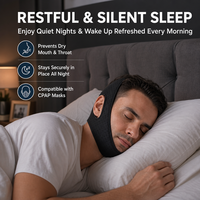 Sangle anti-ronflement taille unique, respirante et réglable, idéale pour les dormeurs latéraux et un usage confortable toute la nuit