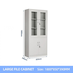 Gabinete de Almacenamiento Metálico Moderno con Estantes Ajustables y Cerradura - Multiusos <span class=keywords><strong>para</strong></span> Oficinas, Cocinas, Hoteles, Dormitorios, Oficinas en Casa, Gimnasios - Product Image 4