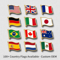 Pin de Solapa Personalizado de Latón con Bandera Nacional, Regalo Diplomático, Recuerdo de Viaje, Evento Internacional