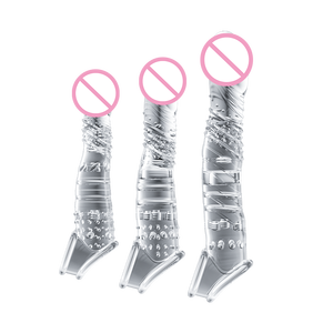 大人の大人のおもちゃ液体シリコンペニススリーブコンドーム男性ディックエクステンダーコック拡大再利用可能なコンドームペニススリーブ - Product Image 1