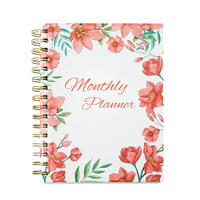 Carnet de Gratitude et Planificateur A5 de Haute Qualité, Papier Spirale, Impression Personnalisée, École 2025, Couverture Rigide Dorée pour Fille, OEM ODM