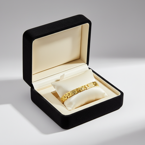 Pulsera de Oro Clásica de 22K para Hombre y Mujer, Patrón Texturizado, Joyería Elegante para Uso Diario - Product Image 4