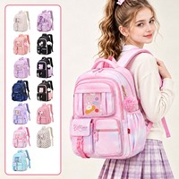 Sac à dos scolaire Oxford personnalisé pour filles, imperméable, ergonomique avec coussin d'air, capacité 20-36L, multi-compartiments pour toutes les classes