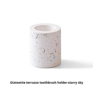 Diseño personalizado tierra <span class=keywords><strong>de</strong></span> diatomeas terrazo cepillo <span class=keywords><strong>de</strong></span> dientes absorbente secado rápido <span class=keywords><strong>baño</strong></span> encimera organizador - Product Image 2