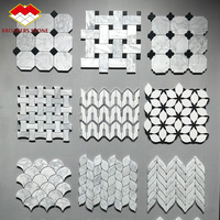Mosaïque de marbre pour murs et sols, motifs floraux multicolores, décoration pour hôtels et villas, projets de décoration