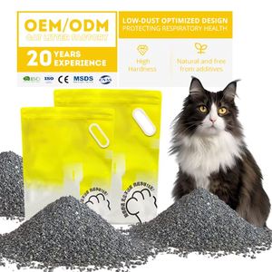 ทรายแมว OEM Pet Safety กลิ่นลาเวนเดอร์โซเดียมแบบบดละเอียด 5 กก. บรรจุถุง พร้อมถ่านกัมมันต์บดละเอียด - Product Image 1