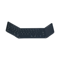 Ensemble clavier et souris sans fil pliable, support, rechargeable, format de poche, clavier pliable de voyage pour iPhone, iPad, tablette, ordinateur portable