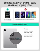 Étui pour iPad Pro 13 pouces avec clavier (M5/M4 2025/2024) Support magnétique facile à installer Modes portrait/surélevé Démontable Rebond 360 Vente en gros OEM/ODM/Marque privée