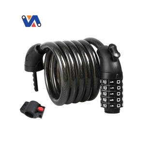 Serrure à combinaison à 5 chiffres pour vélo, câble en acier, chaîne de sécurité pour vélo, <span class=keywords><strong>scooter</strong></span>, accessoires de vélo - Product Image 1