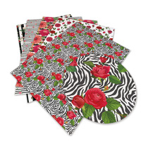 136 cm * 30 cm professionnel personnalisé PVC Faux cuir tissu couleur fleur motif imprimé pour canapé sac meubles artisanat fait à la main