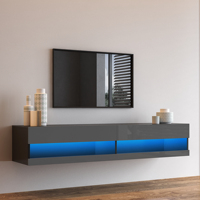 Meuble tv 65 pouces salon tv lounge bibliothèque panneau en acier inoxydable flamme bleue ensemble meuble basse muebles