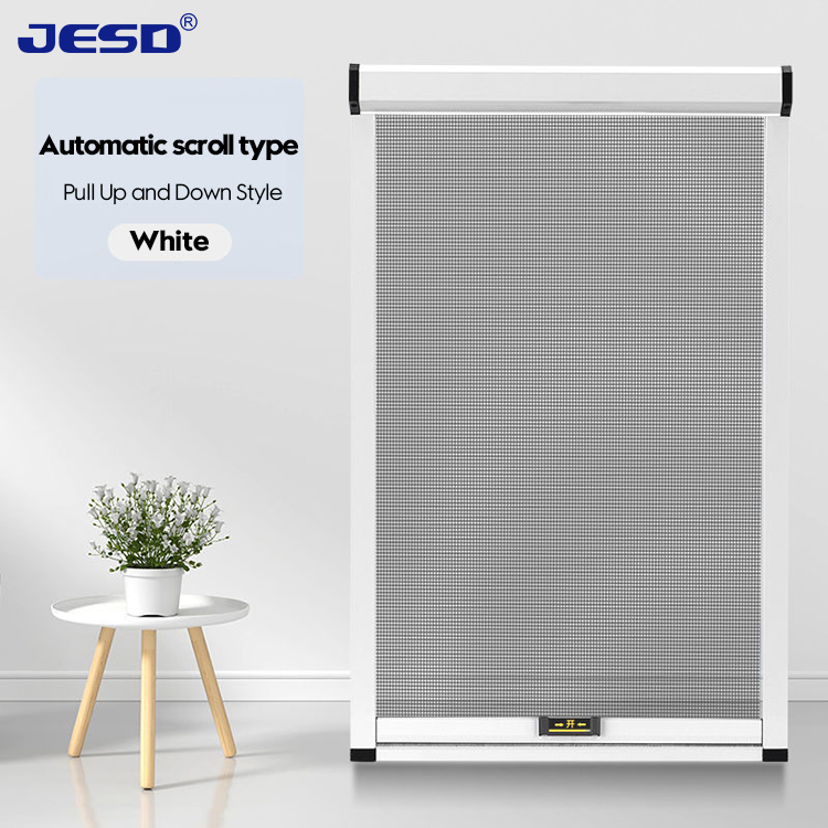 Custom Rolling Mosquito Insect Fly Screen Window Aluminum Frames Invisible Fiberglass Mesh Sliding Retractable Screen Window · image 2
