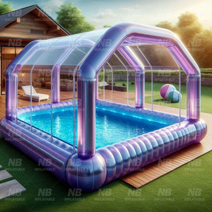 บ้านเต็นท์สนามหลังบ้านแบบกำหนดเองได้ สำหรับปาร์ตี้ชายหาด บาร์สระว่ายน้ำเป่าลมลอยน้ำ ทำจาก PVC ได้รับการรับรองมาตรฐาน CE รับประกัน 3 ปี รับน้ำหนักได้ 500 กก. - Product Image 3