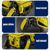 Moule King 15066 Jaune Robot à Quatre Pattes Chien Dynamique Modèle Technicien Mécanique Intelligent Building Block
