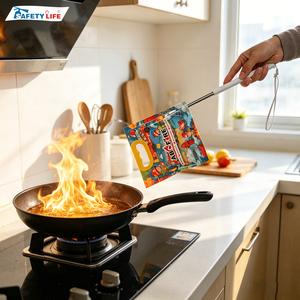 Kit de sécurité incendie domestique avec bâton télescopique et sachet <span class=keywords><strong>extincteur</strong></span>, sac d'urgence <span class=keywords><strong>pour</strong></span> <span class=keywords><strong>appartement</strong></span> et dortoir - Product Image 3