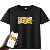 T-shirts numériques, vêtements LED, chemises lumineuses et affichage numérique pour téléphone, t-shirt LED programmable